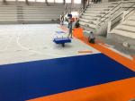 Prefeitura de Taquari inicia a instalação de piso modular me ginásio de esportes municipal