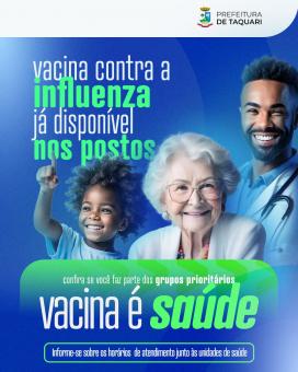 Aberta a campanha de vacinação contra a influenza 