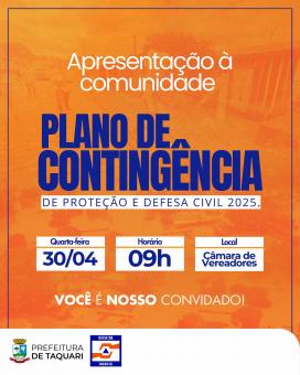 Defesa Civil apresentará Plano Municipal de Defesa Civil 