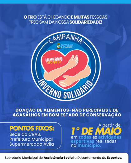Programa “Inverno solidário” terá novidades neste ano  
