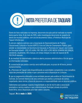 Nota oficial Nota oficial